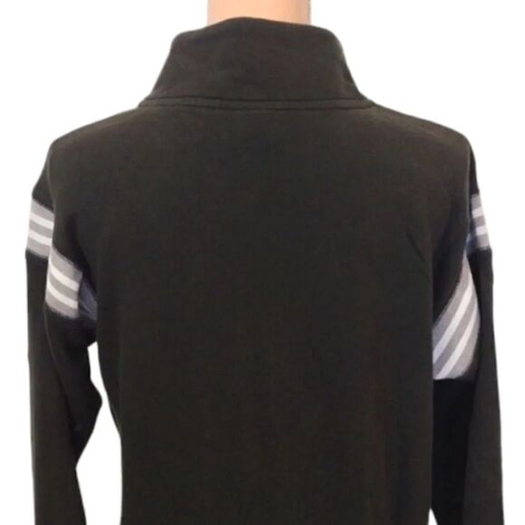 PINK VS Y2K Black Green Tropical Logo Quarter Zip Pullover Sweatshirt Small - Picture 11 of 14